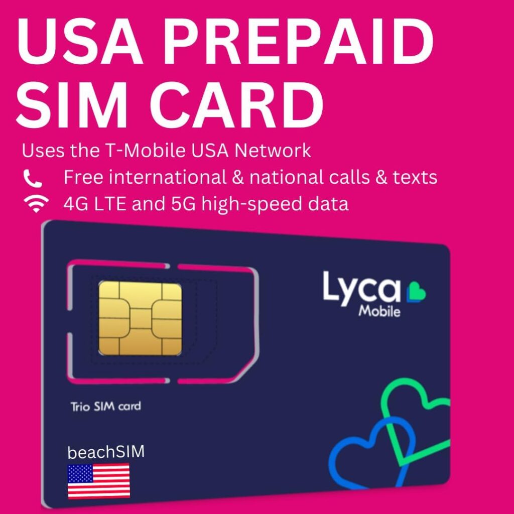 Lycamobile 6GB USA SIM Card Prepaid (Including Hawaii  Puerto Rico) - Mobile Data 4G / LTE Unlimited National  Board Calls + SMS (6GB for 30 Days)