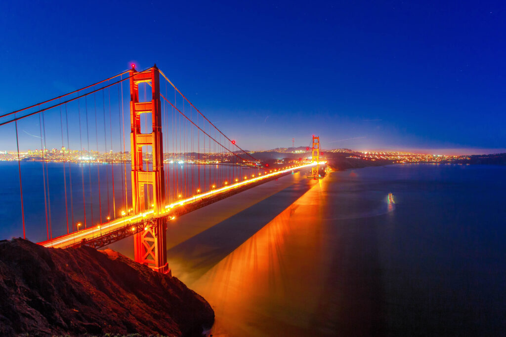San Francisco über Die Golden Gate Brücke.