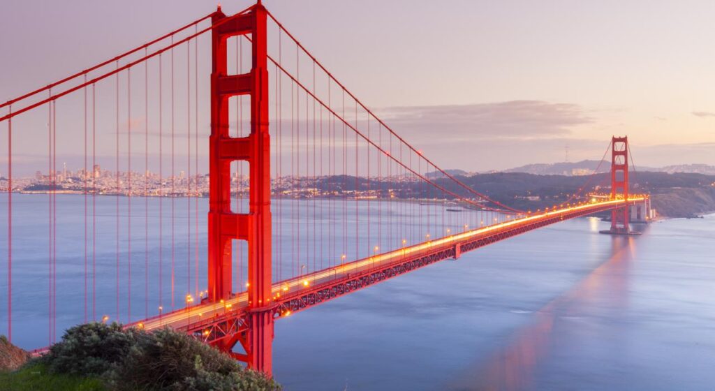 San Francisco über Die Golden Gate Brücke.